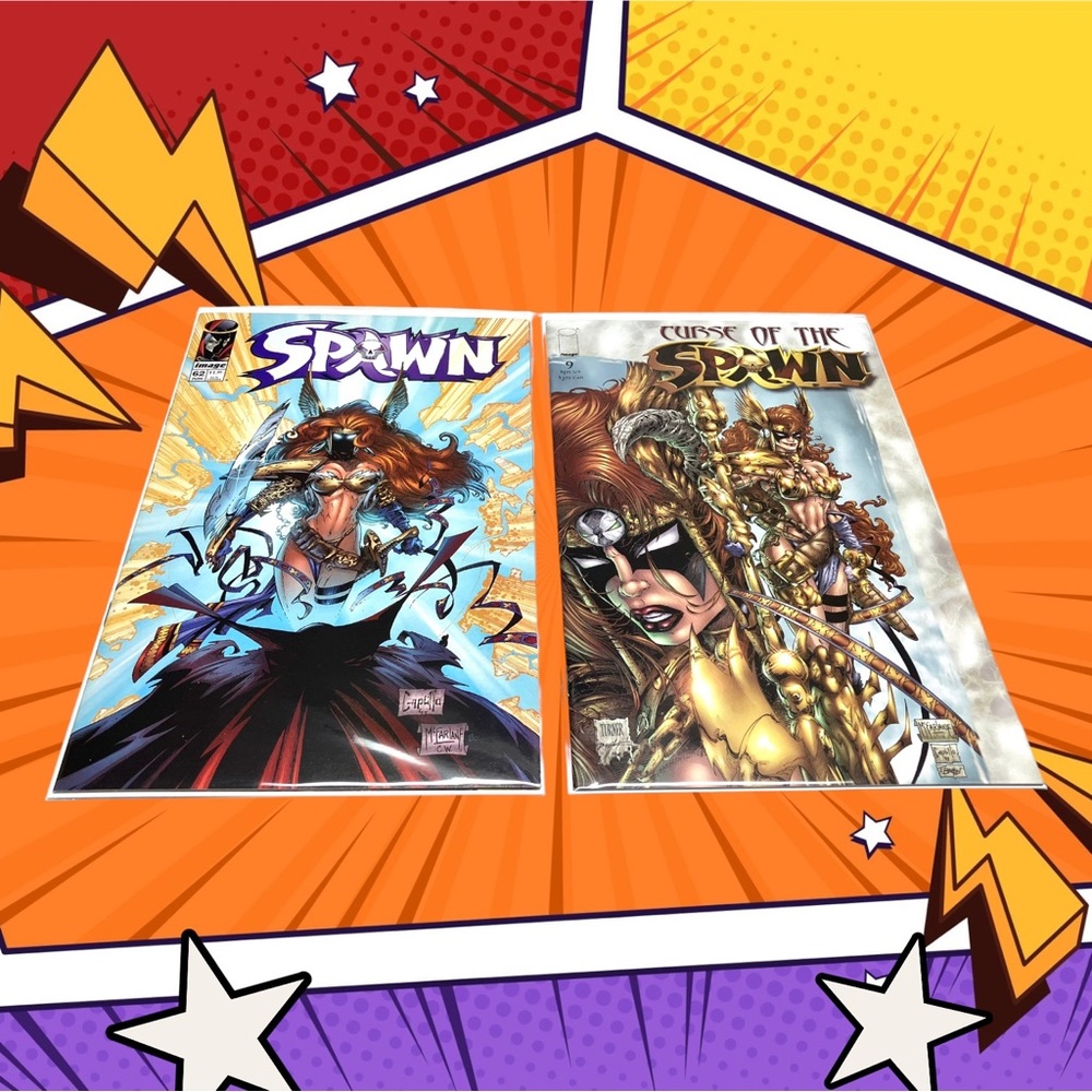 Spawn Comic Books Number 62 and 9 1997 Angela Cover Todd McFarland Greg Capullo